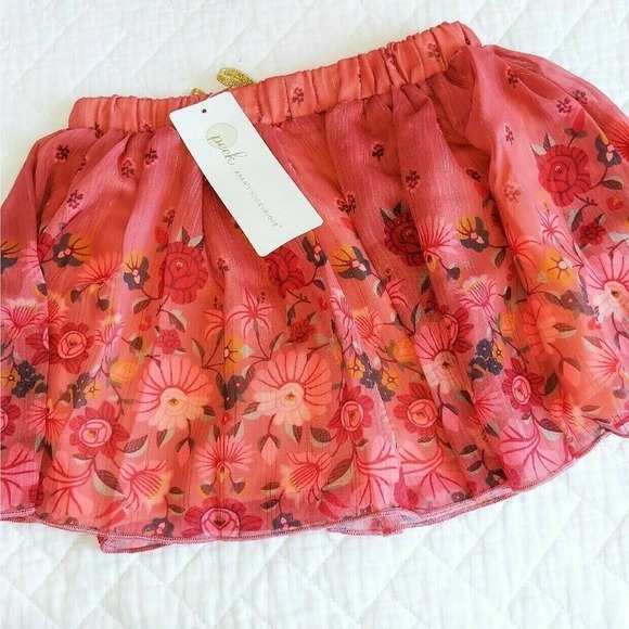 Peek 18 Months Chiffon Tulle Skirt NWT Pink Red - Picture 2 of 2